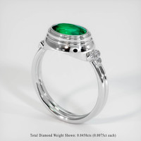 1.21 Ct. Emerald Ring, 18K White Gold 2