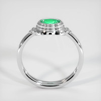 0.43 Ct. Emerald Ring, 18K White Gold 3