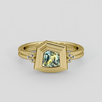 0.83 Ct. Bi Color Sapphire Ring, 10K Yellow Gold 1