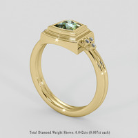 0.83 Ct. Bi Color Sapphire Ring, 10K Yellow Gold 2