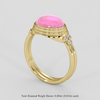 4.75 Ct. Pink Sapphire Ring, 14K Yellow Gold 2