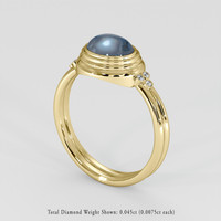 1.90 Ct. Grey Sapphire Ring, 14K Yellow Gold 2