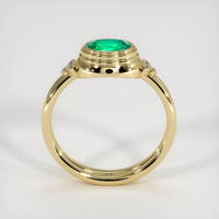 0.63 Ct. Emerald Ring, 18K Yellow Gold 3