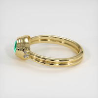 0.63 Ct. Emerald Ring, 18K Yellow Gold 4