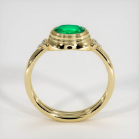 0.63 Ct. Emerald Ring, 18K Yellow Gold 3