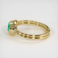 0.63 Ct. Emerald Ring, 18K Yellow Gold 4