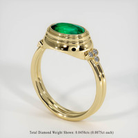 1.21 Ct. Emerald Ring, 18K Yellow Gold 2