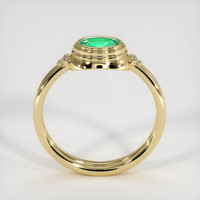 0.43 Ct. Emerald Ring, 18K Yellow Gold 3