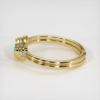 0.43 Ct. Emerald Ring, 18K Yellow Gold 4