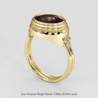 3.35 Ct. Red Garnet Ring, 18K Yellow Gold 2
