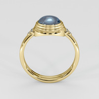 1.90 Ct. Grey Sapphire Ring, 18K Yellow Gold 3
