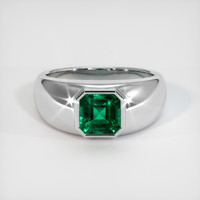 1.46 Ct. Emerald Ring, Platinum 950 1