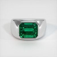 4.25 Ct. Emerald Ring, Platinum 950 1