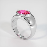 2.51 Ct. Pink Sapphire Ring, Platinum 950 2