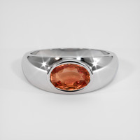 2.05 Ct. Padparadscha Sapphire Ring, Platinum 950 1