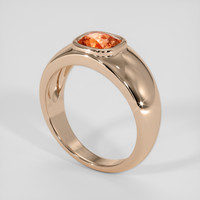 1.26 Ct. Orange Sapphire Ring, 14K Rose Gold 2