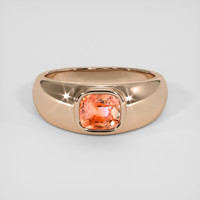 1.26 Ct. Orange Sapphire Ring, 18K Rose Gold 1