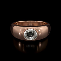 0.92 Ct. Sapphire Ring, 18K Rose Gold 1