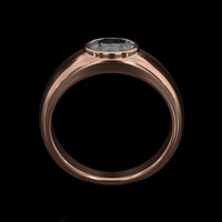 0.75 Ct. White Sapphire Ring, 18K Rose Gold 3
