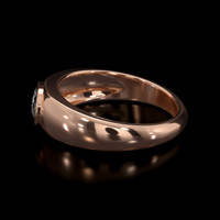 0.75 Ct. White Sapphire Ring, 18K Rose Gold 4