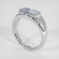 1.69 Ct. Grey Sapphire Ring, Silver 2