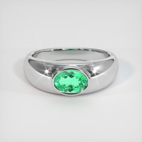 1.28 Ct. Green Paraiba Tourmaline Ring, 10K White Gold 1