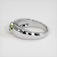 1.30 Ct. Green (Lime Green) Peridot Ring, 10K White Gold 4