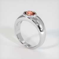 1.17 Ct. Padparadscha Sapphire Ring, 10K White Gold 2