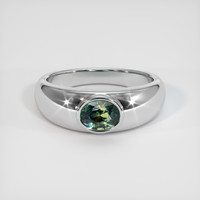 1.18 Ct. Bi Color Sapphire Ring, 10K White Gold 1
