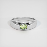 0.38 Ct. Green Sapphire Ring, 10K White Gold 1