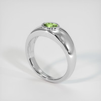0.38 Ct. Green Sapphire Ring, 10K White Gold 2