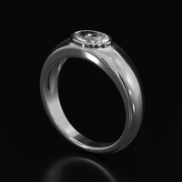0.75 Ct. Sapphire Ring, 14K White Gold 2