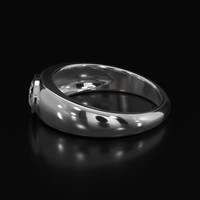 0.75 Ct. Sapphire Ring, 14K White Gold 4