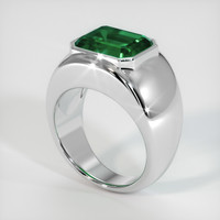 4.25 Ct. Emerald Ring, 18K White Gold 2