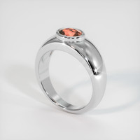 1.12 Ct. Padparadscha Sapphire Ring, 18K White Gold 2