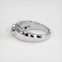 1.12 Ct. Padparadscha Sapphire Ring, 18K White Gold 4