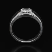 0.92 Ct. White Sapphire Ring, 18K White Gold 3