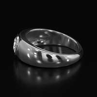 0.92 Ct. White Sapphire Ring, 18K White Gold 4