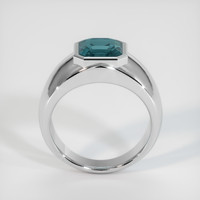 5.21 Ct. Bluish Green Sapphire Ring, 18K White Gold 3