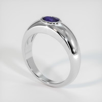 0.65 Ct. Sapphire Ring, 18K White Gold 2