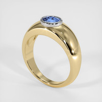 0.90 Ct. Sapphire Ring, 14K White & Yellow 2