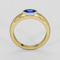 1.14 Ct. Blue Sapphire Ring, 14K White & Yellow 3