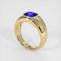 2.96 Ct. Sapphire Ring, 14K White & Yellow 2