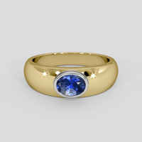 1.14 Ct. Blue Sapphire Ring, 18K White & Yellow 1