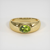 1.30 Ct. Green (Lime Green) Peridot Ring, 10K Yellow Gold 1