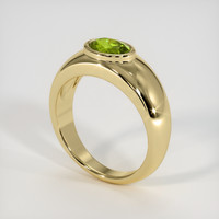 1.30 Ct. Green (Lime Green) Peridot Ring, 10K Yellow Gold 2