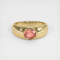 1.17 Ct. Padparadscha Sapphire Ring, 10K Yellow Gold 1