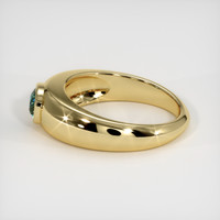 0.90 Ct. Bluish Green Sapphire Ring, 10K Yellow Gold 4