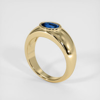 0.95 Ct. Sapphire Ring, 14K Yellow Gold 2