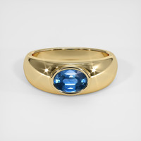 0.89 Ct. Sapphire Ring, 14K Yellow Gold 1
